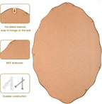 Oval Brushed Gold Mirror 24"x 36" Inch Wall Mounted
