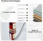 63" X 24" White Full Length Mirror Wooden Frame