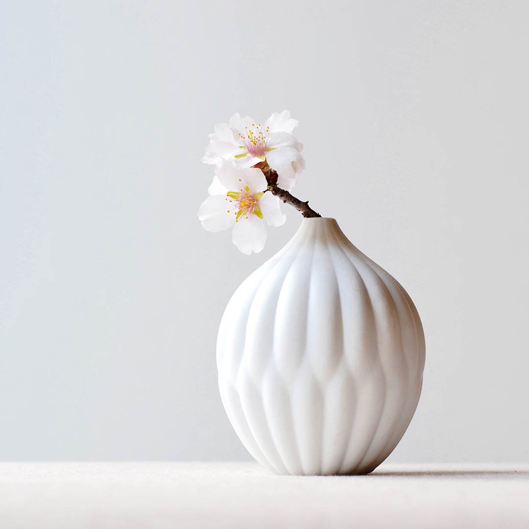 Textured Porcelain Vase Set