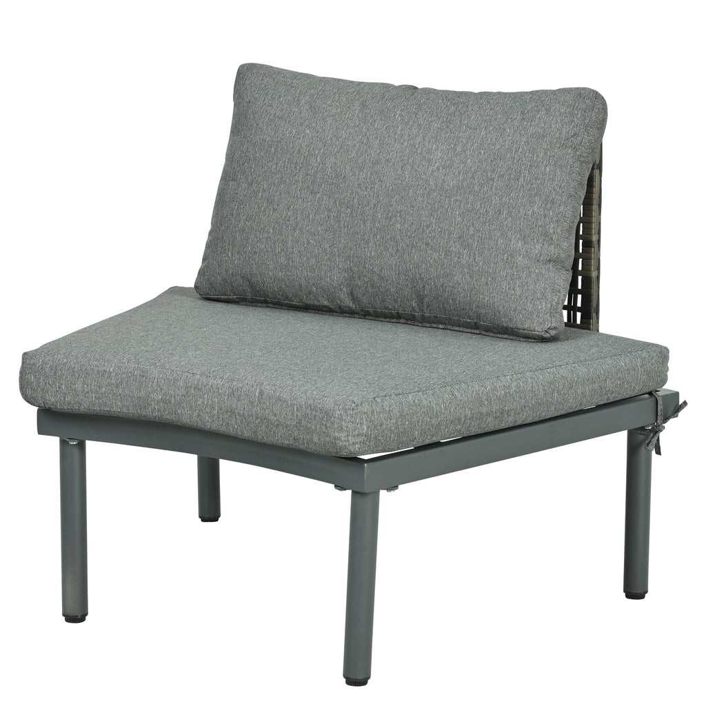 8-Piece Patio Sofa Furniture Set, Half Moon Outdoor Sectional Sofa