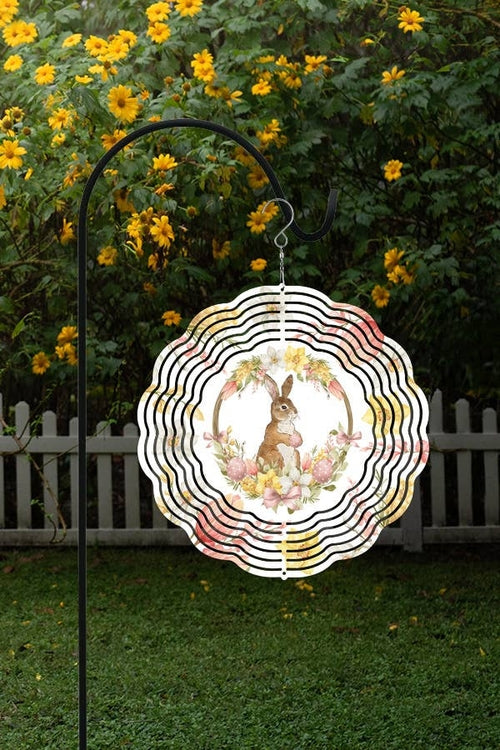 Easter White Rabbit Wind Spinner