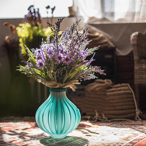 Hand Blown Frosted Vase