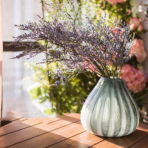 Hand Blown Frosted Vase