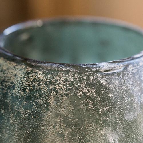 Hand Blown Frosted Vase