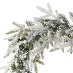 Royal Oaks Flocked Fir 9ft Garland (plug in)