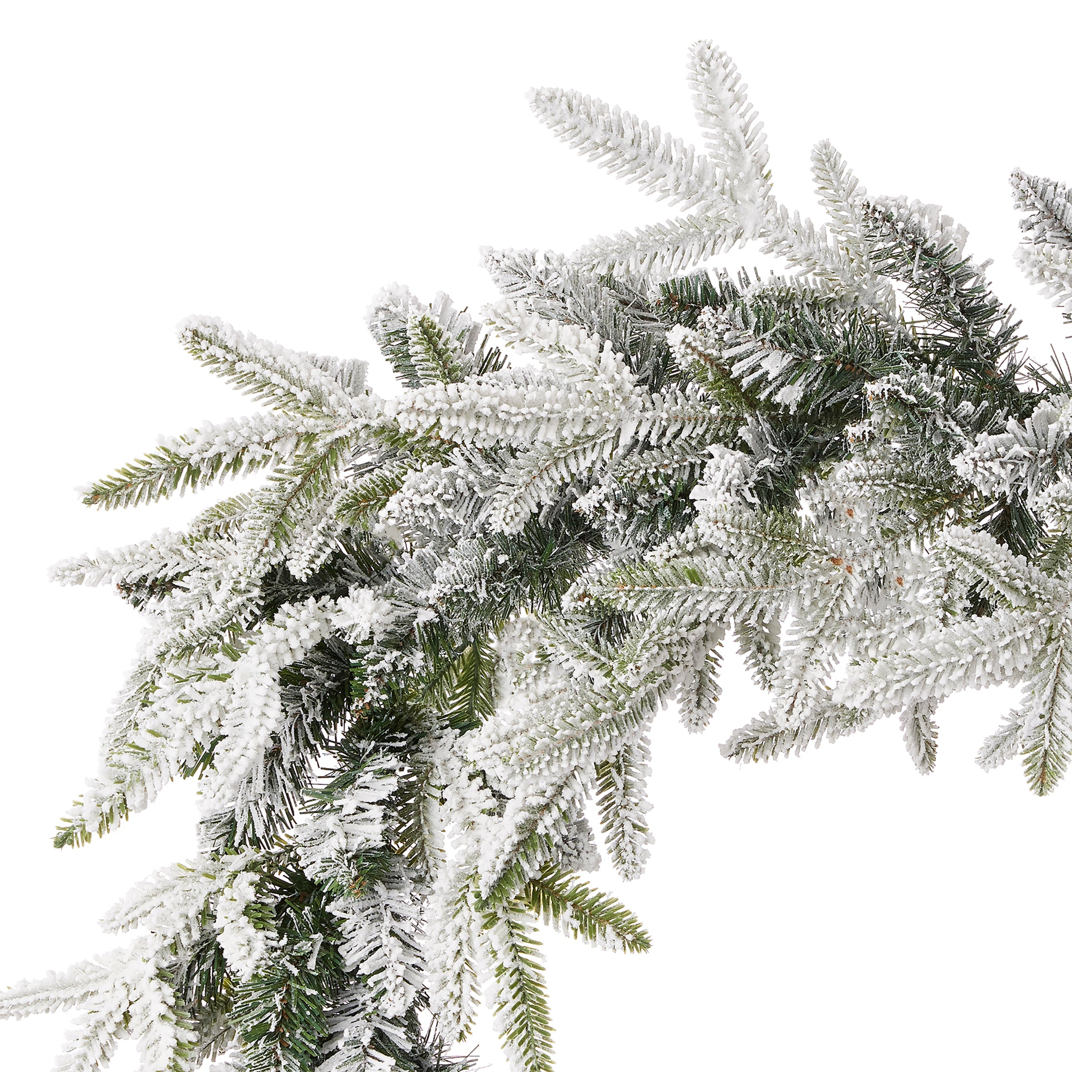 Royal Oaks Flocked Fir 9ft Garland (plug in)