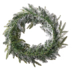 Royal Oaks Flocked Fir 24in Wreath (plug in)