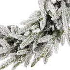 Royal Oaks Flocked Fir 24in Wreath (plug in)