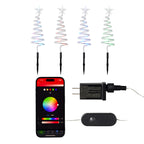 Vivvi App-Based Customizable, Color-Changing 24" Christmas Tree Path Lights - Set of 4