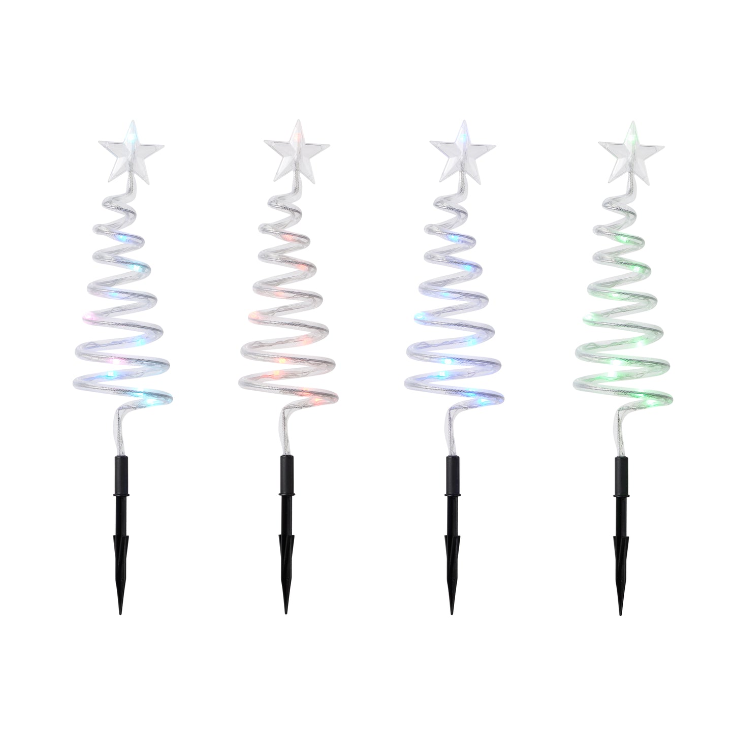 Vivvi App-Based Customizable, Color-Changing 24" Christmas Tree Path Lights - Set of 4