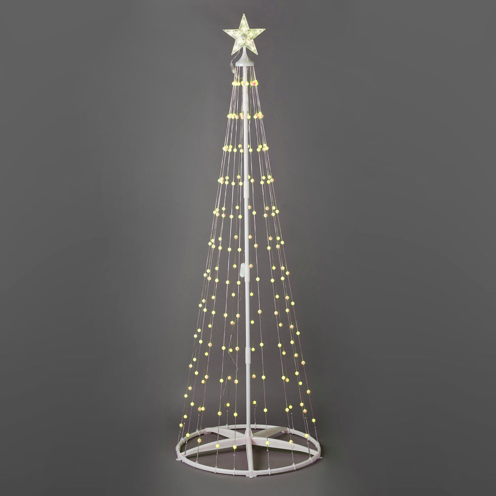 Vivvi App-Based Customizable, Color-Changing Cone Tree, 6 ft. tall