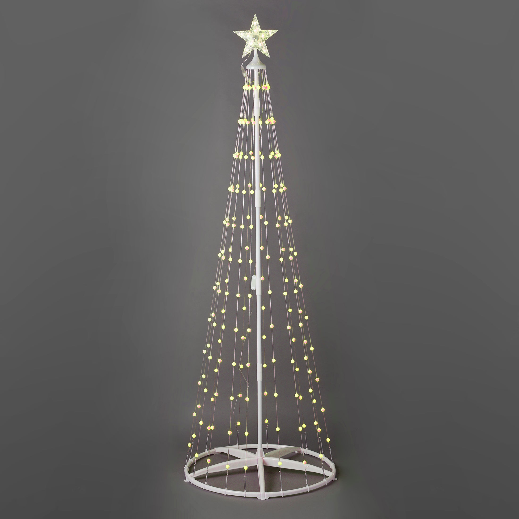 Vivvi App-Based Customizable, Color-Changing Cone Tree, 6 ft. tall