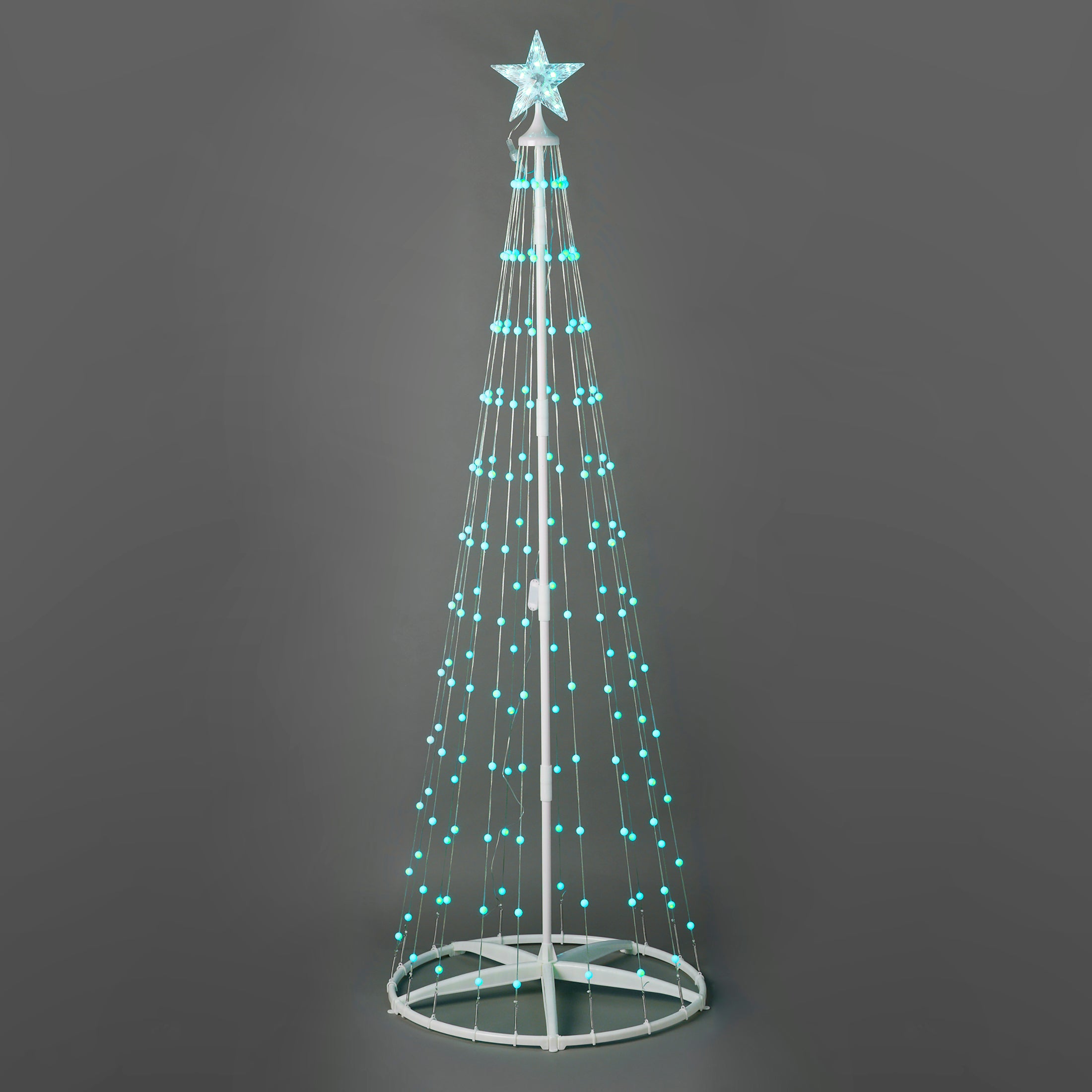 Vivvi App-Based Customizable, Color-Changing Cone Tree, 6 ft. tall