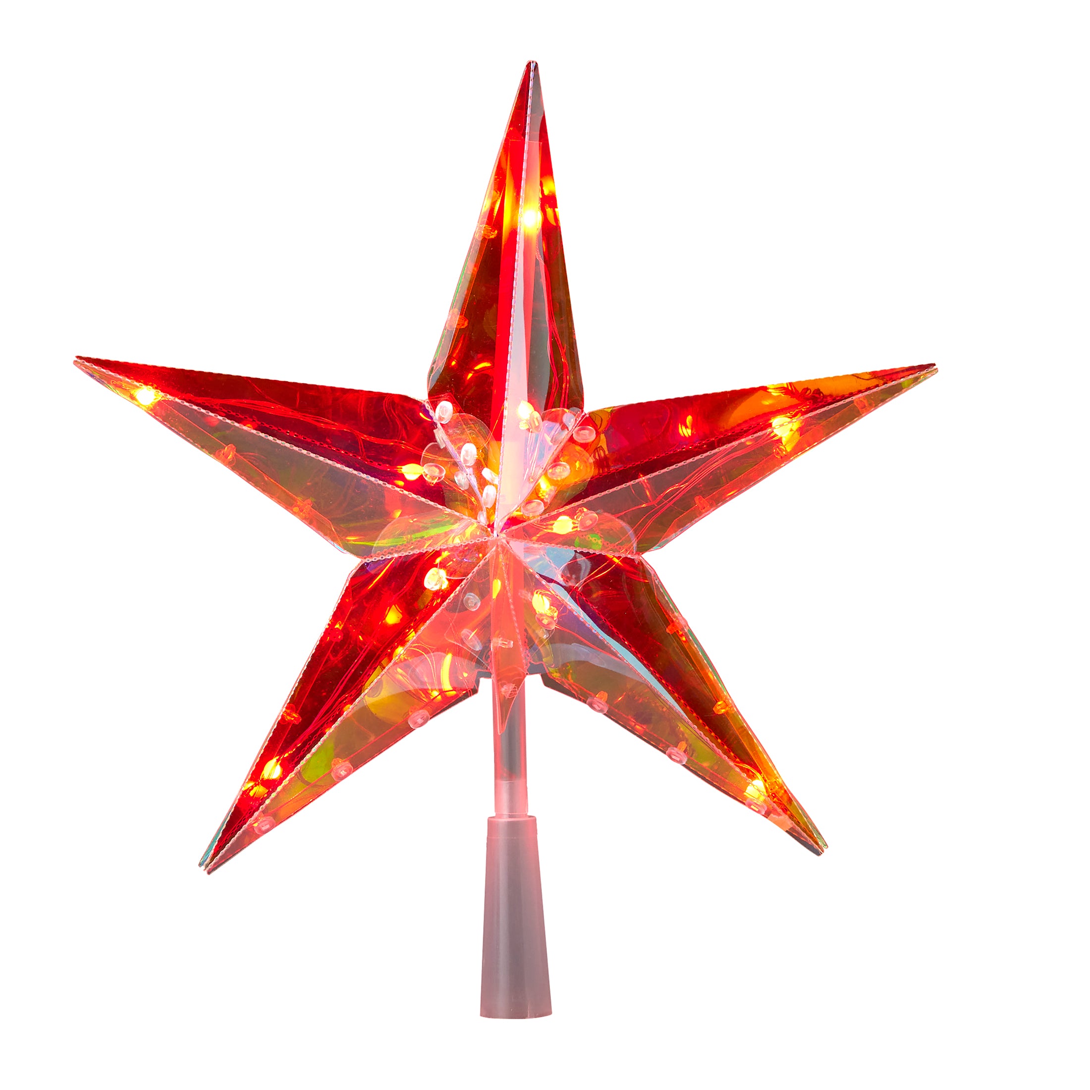 Vivvi App-Based Customizable, Color Changing 11" Christmas Prismatic Star Tree Topper