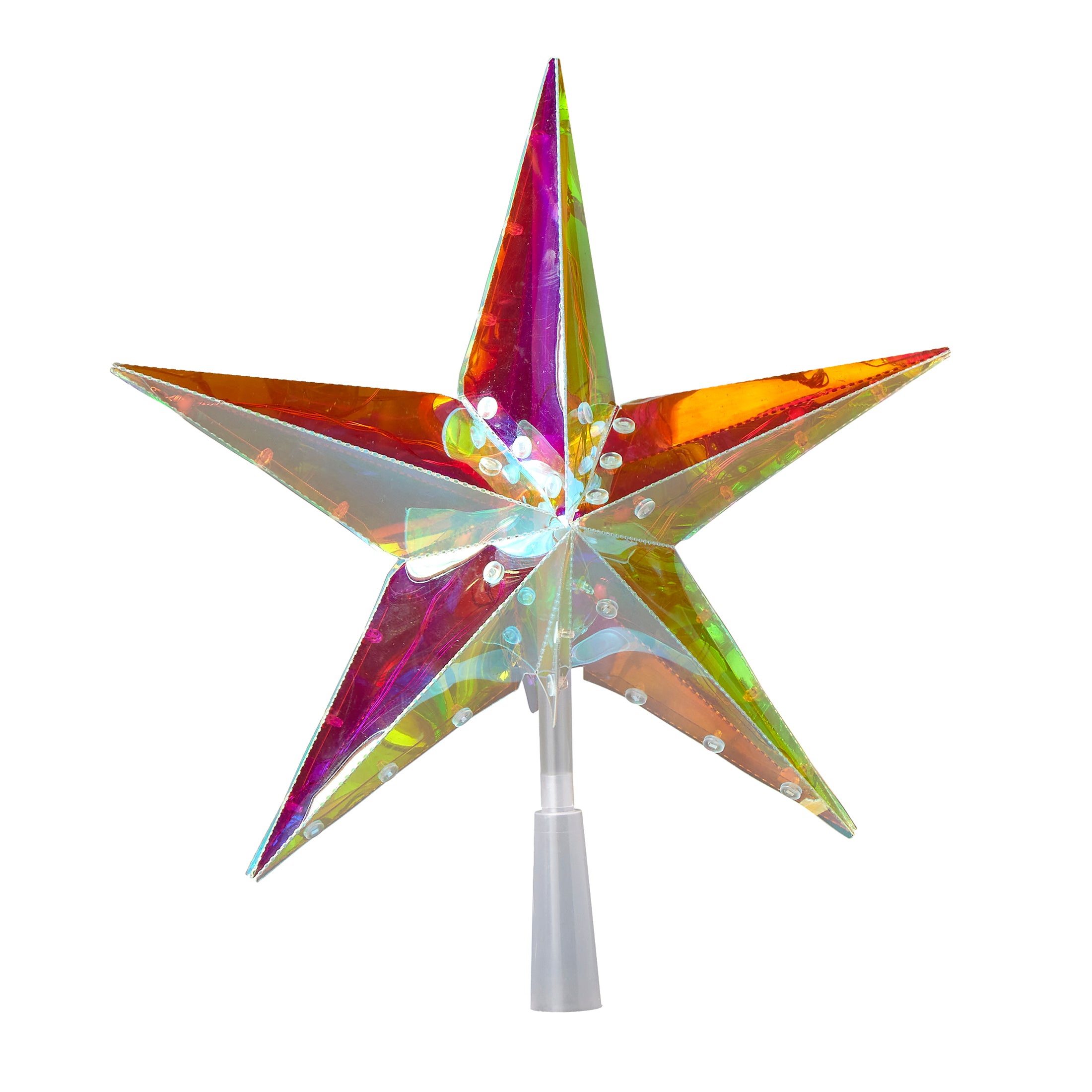 Vivvi App-Based Customizable, Color Changing 11" Christmas Prismatic Star Tree Topper