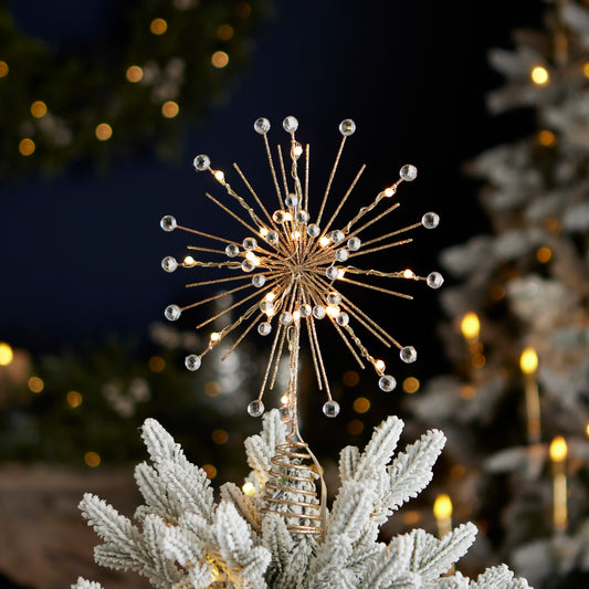 Vivvi App-Based Customizable, Color-Changing 8" Christmas StarBurst Tree Topper