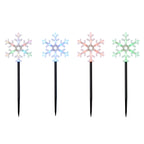 Vivvi App-Based Customizable, Color-Changing 18" Snowflake Path Lights - Set of 4