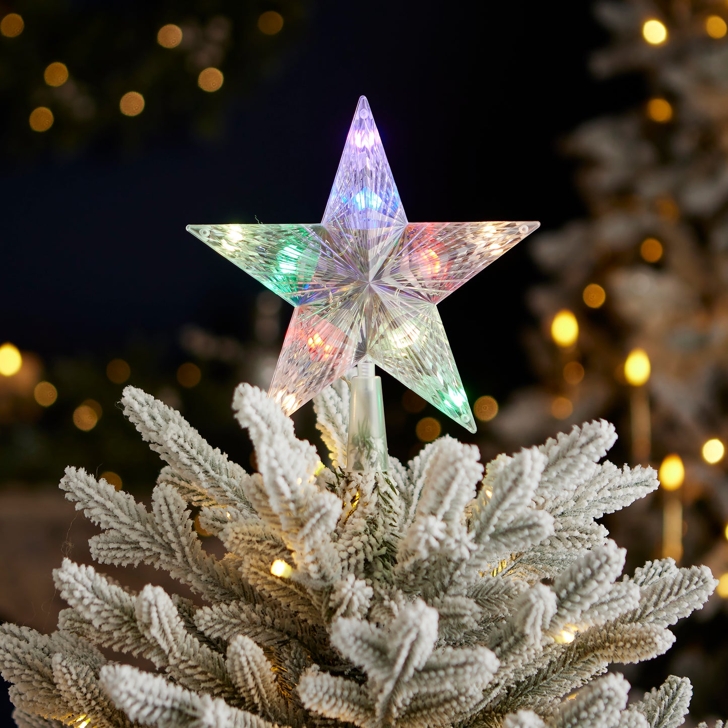 Vivvi App-Based Customizable, Color-Changing 7" Christmas Star Tree Topper