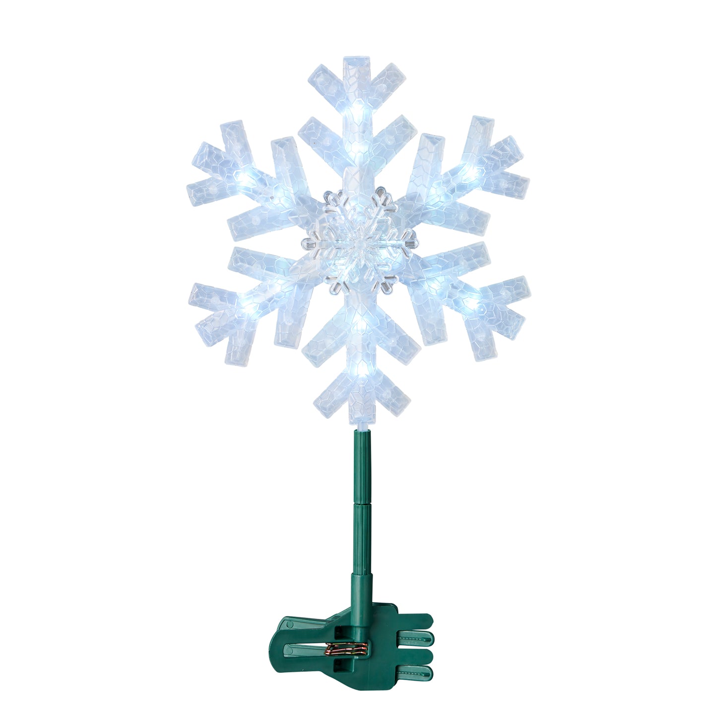 Vivvi App-Based Customizable, Color-Changing 8" Christmas Snowflake Tree Topper