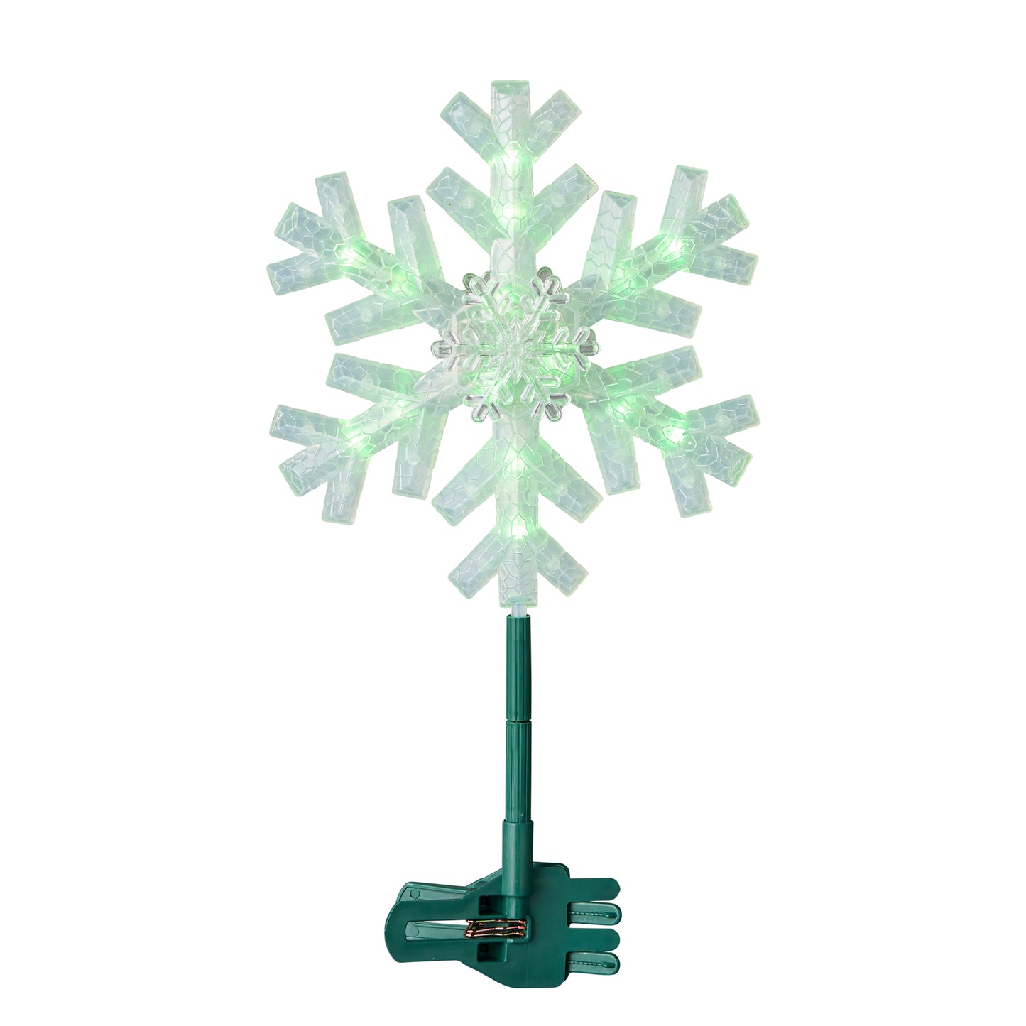 Vivvi App-Based Customizable, Color-Changing 8" Christmas Snowflake Tree Topper