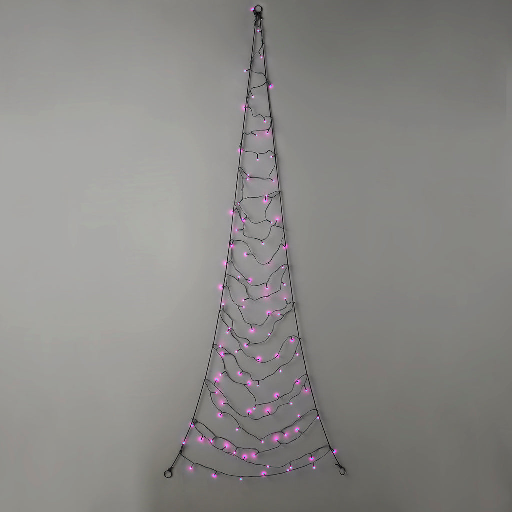 Customizable, Color-Changing 2D LED Hanging Christmas Tree, 31" tall