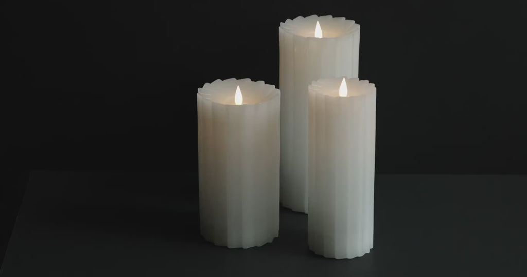 Sutton Fluted Motion Flameless Candle