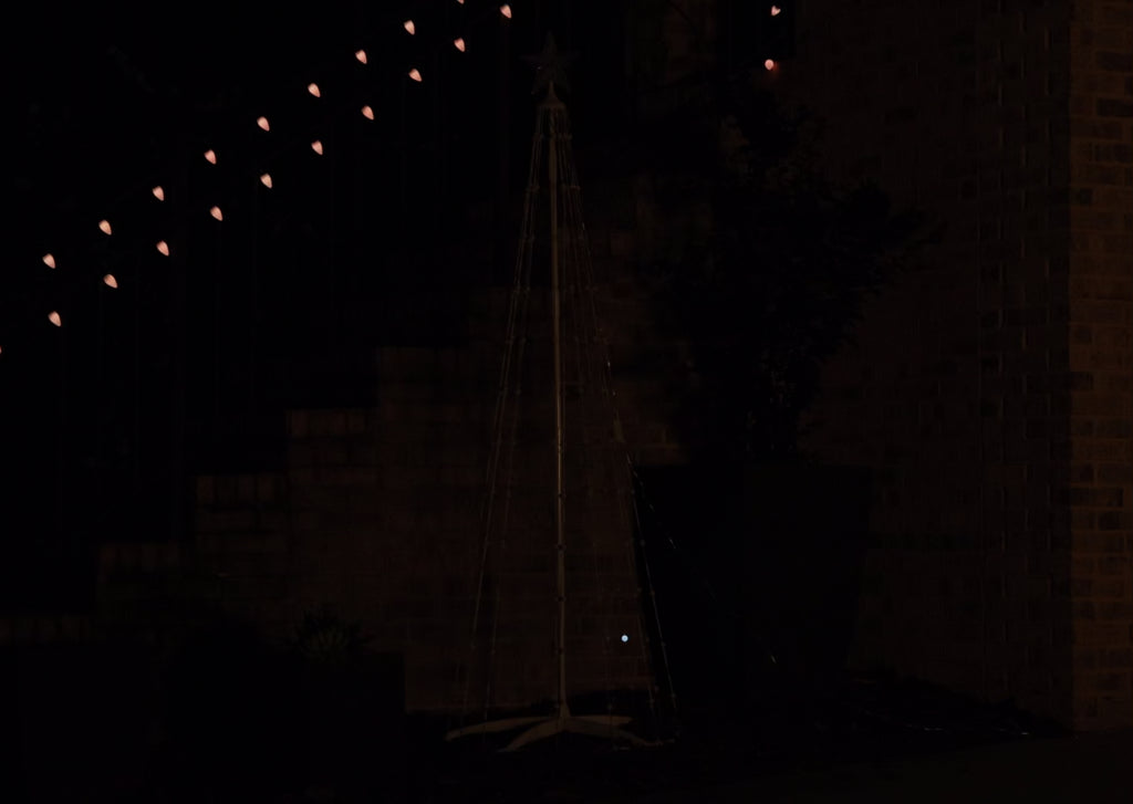 Vivvi App-Based Customizable, Color-Changing Cone Tree, 6 ft. tall