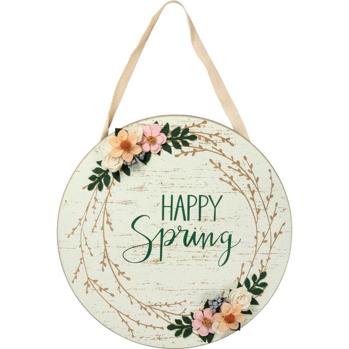 Happy Spring Hanging Sign