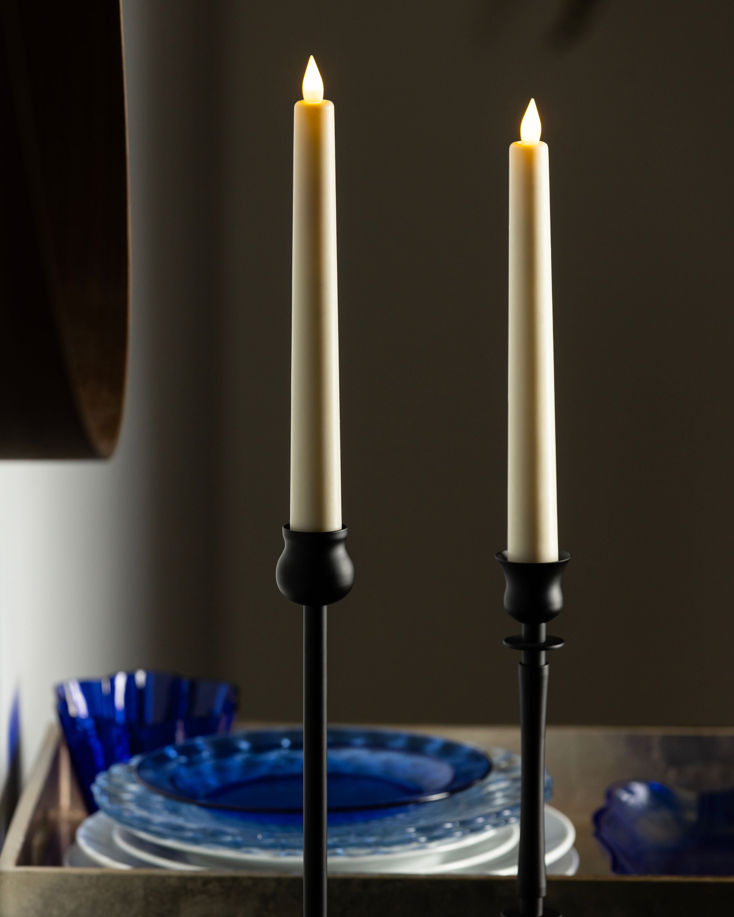 Sutton Fluted Motion Flameless Taper Candle